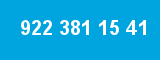 922 381 15 41 922 381 15 41